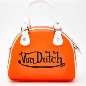 Von Dutch Small Orange Bowling Bag